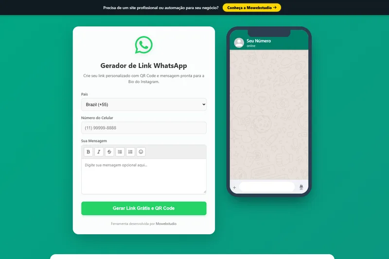 Gerador de Link WhatsApp